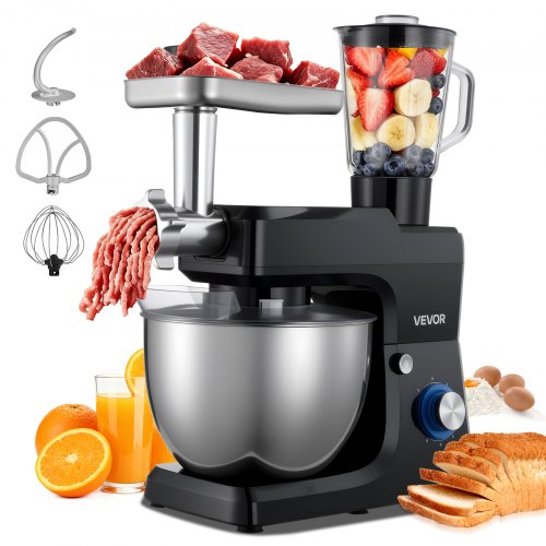 Standmixer, 7,8 L elektrische Küchenmaschine, 1500W Teigkneter, 6+P - NovaDom