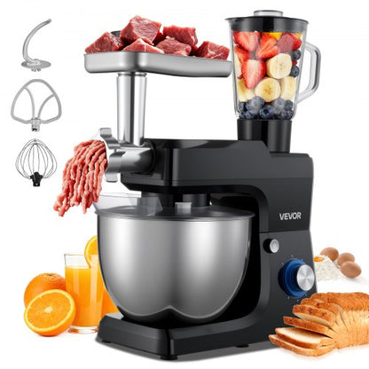 Standmixer, 7,8 L elektrische Küchenmaschine, 1500W Teigkneter, 6+P - NovaDom